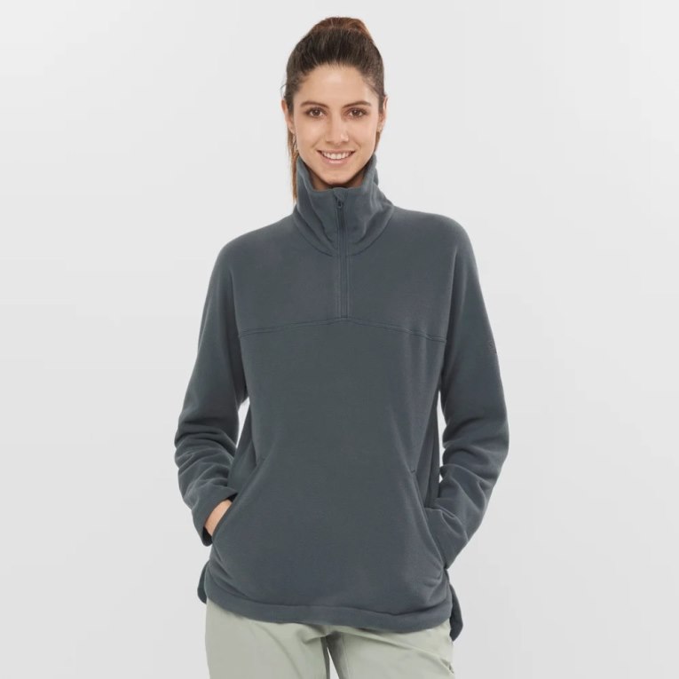 Moletom Salomon Essential Cosy Fleece Feminino Pretas | PT F31854